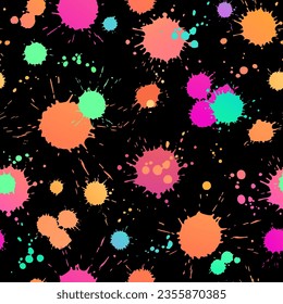 Seamless illustration of colorful round drops
