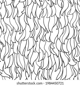 seamless illustration drawn strands of fur