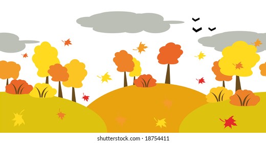 Seamless illustration "fall of the leaves". Vector illustration. You can find similar images in my gallery!