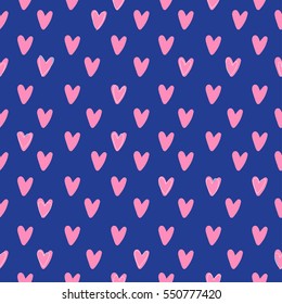 Seamless illustration with hearts. 