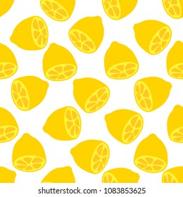 seamless illustration with lemons