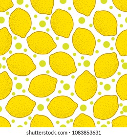 seamless illustration with lemons