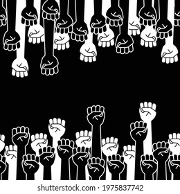 Seamless illustration pattern of a simple fist,