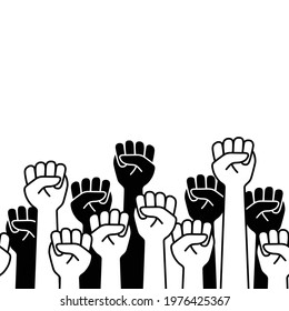 Seamless illustration pattern of a simple fist,