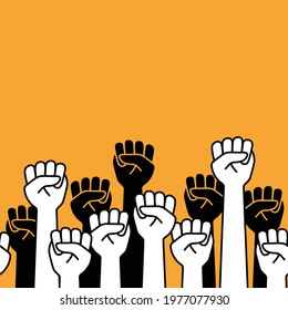 Seamless illustration pattern of a simple fist,