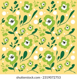 seamless illustration patterns with floral elements. for textile print design