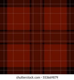 seamless illustration - red, brown, black tartan with squares and white stripes
