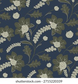 Nahtlose Illustration, Vektorgrafik, blauer Hintergrund.
Einzigartiges Blumenkohlmuster, geeignet für eine Vielzahl von Anwendungen wie Stoffdruck, Digitalpapier, Verpackungen, Teppiche, Tapeten, Geschenkverpackungen, Batik, Röcke oder Kleidung.
