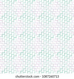 Seamless illustration with zig zag lines diagonally in soft pastel colors, irregular in thickness. Abstract light coloured  texture. Vector illustration on white background. 
