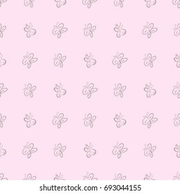 Seamless illustrations of butterfly. Good for web page, wallpaper, graphic design, catalog, texture or background. Cartoon style vector graphic.