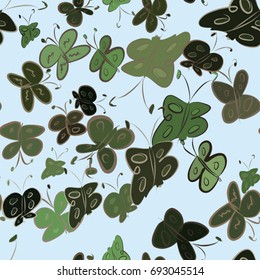 Seamless illustrations of butterfly. Good for web page, wallpaper, graphic design, catalog, texture or background. Cartoon style vector graphic.