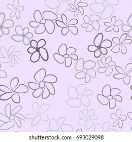Seamless illustrations of flower. Good for web page, wallpaper, graphic design, catalog, texture or background. Cartoon style vector graphic.