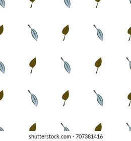 Seamless illustrations of leaves. Good for web page, wallpaper, graphic design, catalog, texture or background. Cartoon style vector graphic.