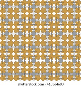 Seamless image of the elements yellow gold and silver color Vector illustration. For wallpaper, presentation, design, textiles