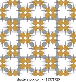 Seamless image of the elements yellow gold and silver color Vector illustration. For wallpaper, presentation, design, textiles