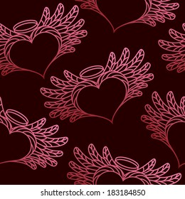 Seamless image with hearts