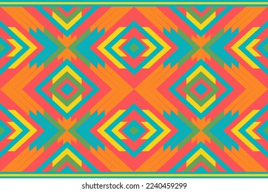 Seamless image, Navajo, geometric pattern. Native American Southwestern Prints The concept was derived from the Navajo rungs, ethnic pattern wallpaper, fabrics, covers, textiles, rugs, and blankets.