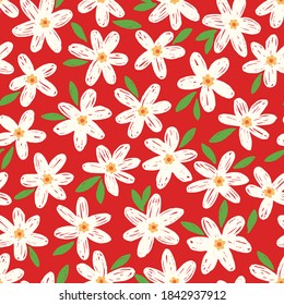 Seamless and impressive cute floral pattern,