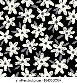 Seamless and impressive cute floral pattern,