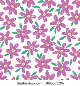 Nahtlose und beeindruckende süße Blumenmuster,