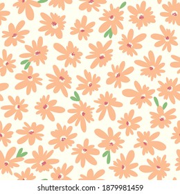 Seamless and impressive cute floral pattern,