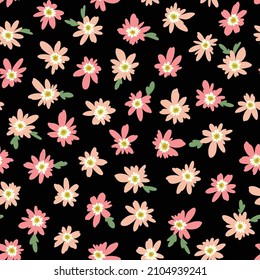 Seamless and impressive cute floral pattern,