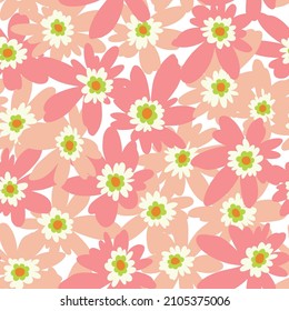 Seamless and impressive cute floral pattern,