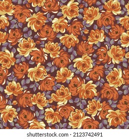 Seamless and impressive cute floral pattern,