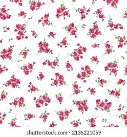 Seamless and impressive cute floral pattern,