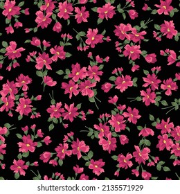 Seamless and impressive cute floral pattern,