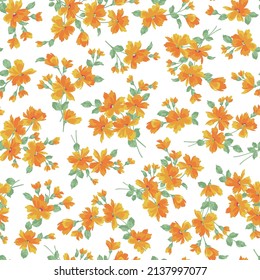 Seamless and impressive cute floral pattern,