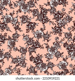 Seamless and impressive cute floral pattern,