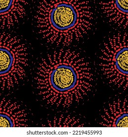 Seamless Indian element as circle  
flower.