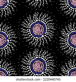 Seamless Indian element as circle  
flower.