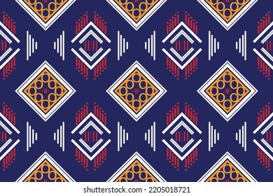 Seamless Indian ethnic pattern. traditional patterned Native American art It is a pattern created by combining geometric shapes. Create beautiful fabric patterns. Design print. Using in the fashion
