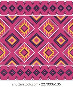 Seamless Indian ethnic patterns. traditional patterned wallpaper It is a pattern geometric shapes. Create beautiful fabric patterns. Design for print. Using in the fashion industry.