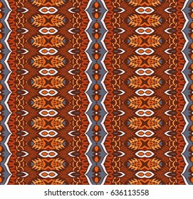 seamless indian ethnic tribal pattern. Geometric stripe background
