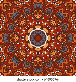 seamless indian ethnic tribal pattern. Geometric star background