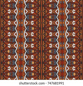 seamless indian ethnic tribal pattern. Geometric stripe background