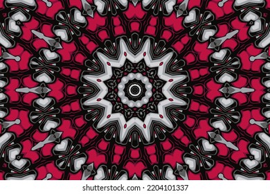 Nahtloses indisches ethnisches Vektordesign. Feierlich buntes Mandala-Muster. Geometrisches boho Blumenfantasy mandala. Holi-Festival-Hintergrund