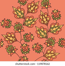 seamless indian floral pattern