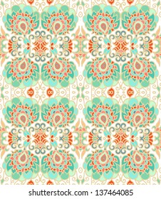 seamless indian  floral pattern