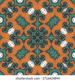 Seamless indian floral pattern. traditional national elements of Islamic, Arab, Indian, Ottoman motifs.