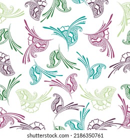 seamless indian gradient badhani pattern disign. Repeated asian background. Bright colors. Islamic decorative design.