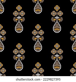 seamless Indian mughal flower motif background 