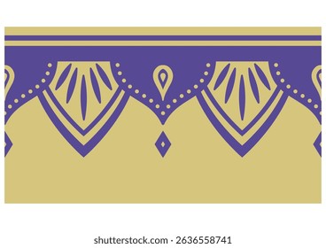 Seamless Indian Style Decorative Border Pattern