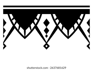 Seamless Indian Style Decorative Border Pattern