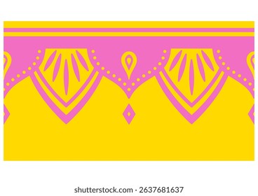 Seamless Indian Style Decorative Border Pattern