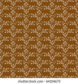 Seamless indian vector brown ornament background