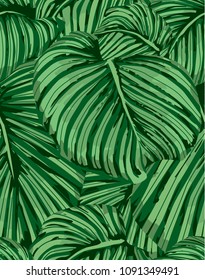Seamless indigo tropical pattern.